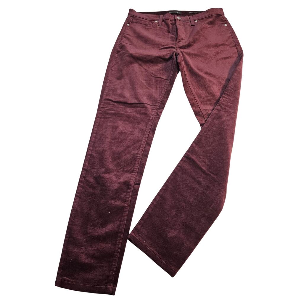 Banana Republic Midrise Skinny Burgundy Corduroy Pant Indie Skater Size 30 L